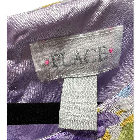 NWT! The Children's Place Girls Floral Tiered Dress in Purple - Size 12 - Picture 9 of 9
